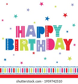 Festive Birthday Greeting Card Design Stock Vector (Royalty Free ...