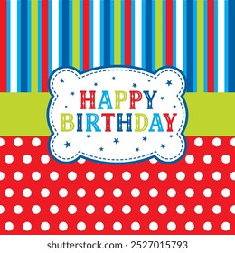 festive birthday greeting card design