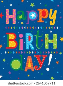 festive birthday greeting card design