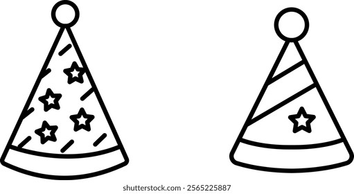 "Festive Birthday Party Hat Icon for Celebrations and Event Designs"