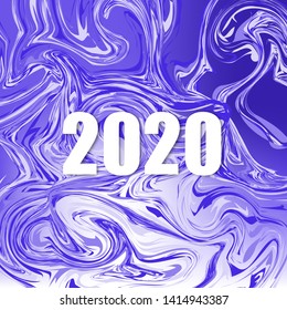 
Festive blue Christmas abstract background 2020. Design element