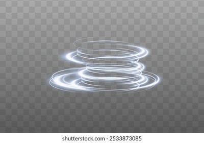 Festive blue stripe on transparent background. blue curl twirl for the holidays. blue colored curve rope. Vector png twirl, line, curve, rope, stripe design element.