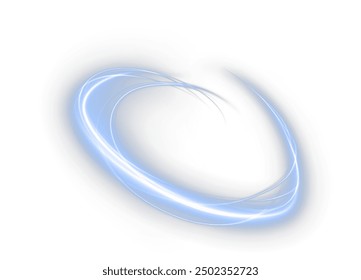 Festive blue stripe on white background. Blue curl twirl for the holidays. Blue colored curve rope. Vector png twirl, line, curve, rope, stripe design element.