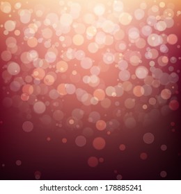 Festive blurred background with bokeh form a circle. Vector illustration, eps10.