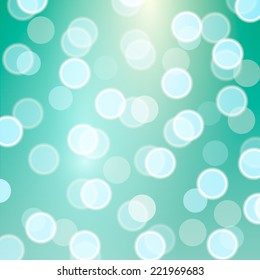 Festive bokeh lights background, vector illustration