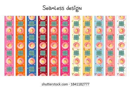Festive border, template set. A large collection of congratulatory borders, ornaments, brushes. Abstract geometric dividers, sseasonal symbols design elements.