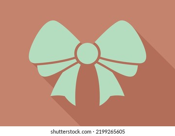Festive bow for Christmas gift, New Year element - Vector illustration