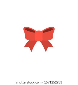 festive bow creative icon. flat simple illustration. From christmas icons collection. Isolated festive bow sign on white background
