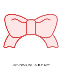 Icono plano de arco festivo. Íconos de nudo rosado minimalista en un estilo moderno y plano. Decoración de regalo diseño de gradiente de estilo, diseñado para web y aplicación. Eps 10
