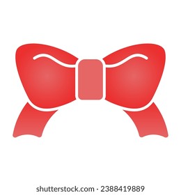 Festive bow flat icon. Minimalistic knot color icons in trendy flat style. Gift decoration gradient style design, designed for web and app. Eps 10