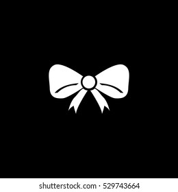 festive bow icon, isolated, white background