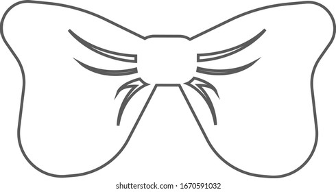 Festive bow tie isolated on white background.