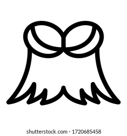 Festive bra icon. Outline festive bra vector icon for web design isolated on white background