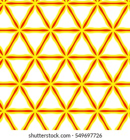 Festive bright orange and Sunny pattern. Vintage floral ornament.