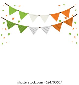 festive bunting confetti st patrick day