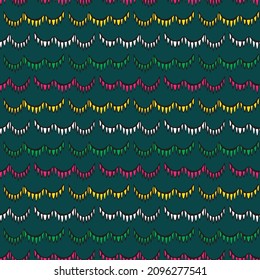 A festive bunting strings seamless vector pattern