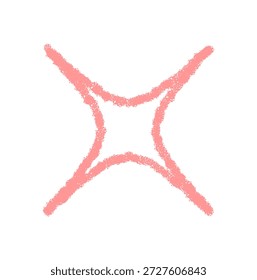 Festlicher Burst mit Buntstiftfeuerwerk-Stern im Outline-Stil. Grafisches Symbol und starburst Form verleihen diesem Feiermotiv einen Funken. Perfekt für fröhliche Partyelemente und Urlaubsdekorationsthemen.