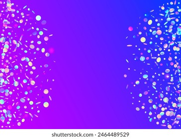 Festive Burst. Digital Poster. Hologram Tinsel. Transparent Paper. 3d Isolated Explosion. Cristal Design. Glare Texture. Pink Laser Glitter. Blue Festive Burst