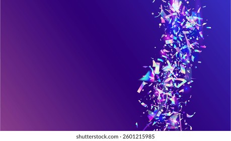 Festive Burst. Isolated Flag. Glare Template. Party Ribbon. Purple Light Glitter. Foil Christmas Explosion. Falling Poster. Color Background. Pink Festive Burst