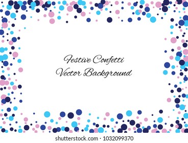 Festive butterfly confetti background. Frame vector pattern texture for holiday, postcard, poster, carnival, banner, birthday and children's parties. Butterfly cover mock-up. Wedding butterfly layout