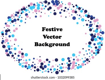Festive butterfly confetti background. Frame vector pattern texture for holiday, postcard, poster, carnival, banner, birthday and children's parties. Butterfly cover mock-up. Wedding butterfly layout