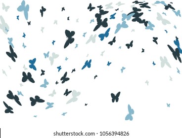 Festive butterfly confetti background. Frame vector pattern texture for holiday, postcard, poster, carnival, banner, birthday and children's parties. Butterfly cover mock-up. Wedding butterfly layout