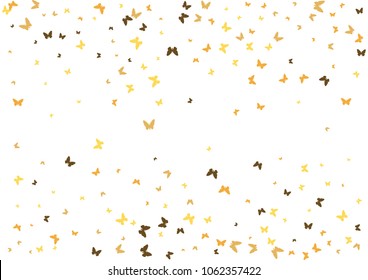 Festive butterfly confetti background. Frame vector pattern texture for holiday, postcard, poster, carnival, banner, birthday and children's parties. Butterfly cover mock-up. Wedding butterfly layout