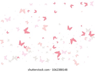 Festive butterfly confetti background. Frame vector pattern texture for holiday, postcard, poster, carnival, banner, birthday and children's parties. Butterfly cover mock-up. Wedding butterfly layout