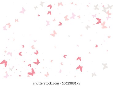 Festive butterfly confetti background. Frame vector pattern texture for holiday, postcard, poster, carnival, banner, birthday and children's parties. Butterfly cover mock-up. Wedding butterfly layout