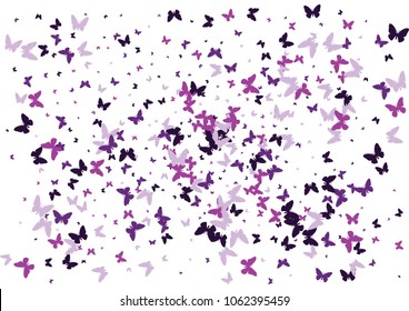 Festive butterfly confetti background. Frame vector pattern texture for holiday, postcard, poster, carnival, banner, birthday and children's parties. Butterfly cover mock-up. Wedding butterfly layout