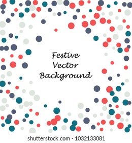 Festive butterfly confetti background. Square vector pattern texture for holiday, postcard, frame, carnival, poster, birthday and children's parties. Butterfly cover mock-up. Wedding butterfly layout