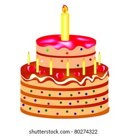 Festive cake for birth day