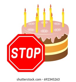 A festive cake for the prohibition sign.