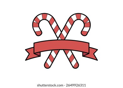 Festive Candy Cane Design with Ribbon