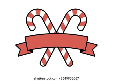 Festive Candy Cane Design with Ribbon
