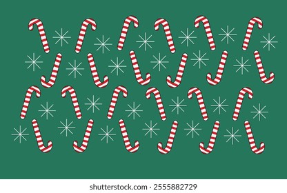 A Festive Candy Cane Pattern For Background