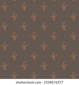 Festive candy cane pattern on dark background for holiday decor.