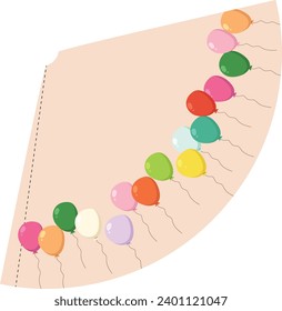 Festive cap. Birthday party hat isolated on white background. Vector party cones with cute decorations.