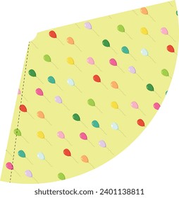 Festive cap. Birthday party hat isolated on white background. Vector party cones with cute decorations.
