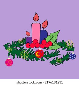 Festive card for party invitation