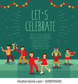 Festive Card Template : Vector Illustration