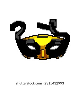 festive carnival mask game pixel art retro vector. bit festive carnival mask. old vintage illustration