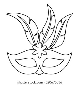 Festive Carnival Mask Icon. Outline Illustration Of Festive Carnival Mask Vector Icon For Web