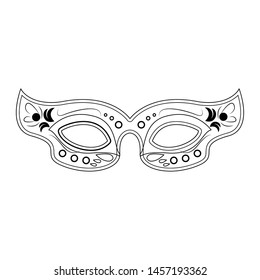 festive carnival party mask decoration cartoon vector illustration graphic design