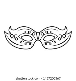 festive carnival party mask decoration cartoon vector illustration graphic design