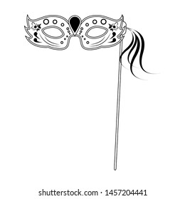 festive carnival party mask decoration cartoon vector illustration graphic design