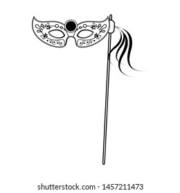 festive carnival party mask decoration cartoon vector illustration graphic design