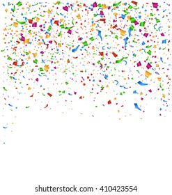 Festive Celebration Bright Confetti Isolated on White Background