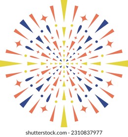 Festive Celebration Party Fireworks Vector Illustration