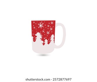 Festive Cheer Mug Cozy Christmas Vibes, Perfect for Hot Cocoa, Coffee, or Holiday Gifting Vector, Art For Free EPS Download 